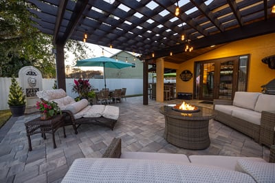 hardscape pergola paver patio outdoor furniture 7